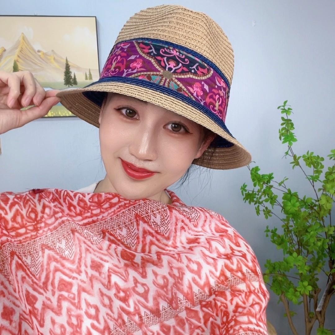 

[Filing Fairy] Straw Hat Girl Spring and Summer New British Travel Versatile Seaside Shade Sunscreen Hat british straw hat