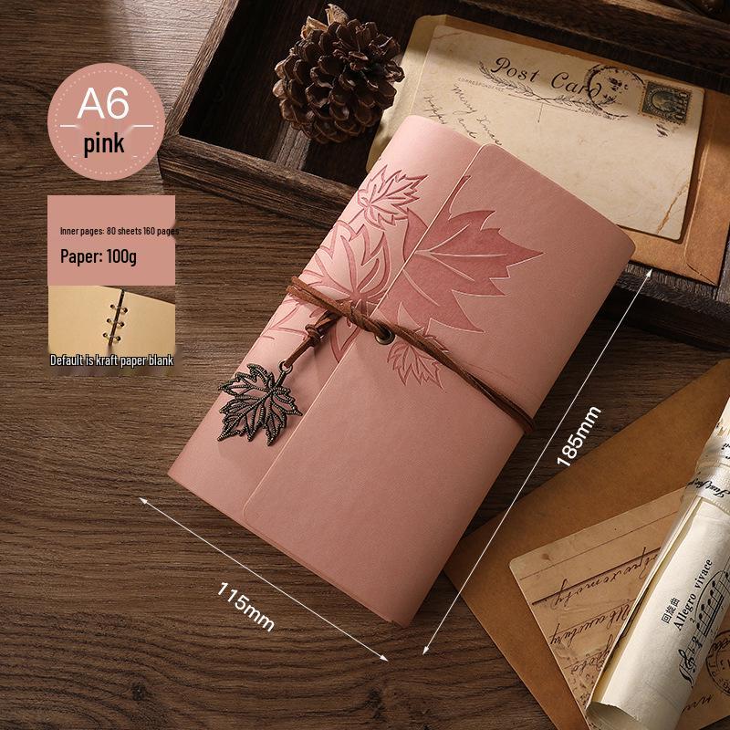 Draagbaar Kraftpapier Reisaanmeldboek: Losbladig DIY Dagboek Notitieboek