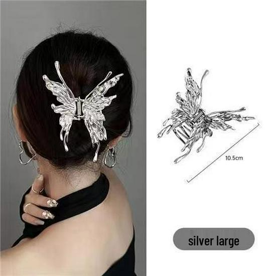 Premium Metal Shark Hair Clip for Women - Large Summer Headdress Hairpin, Unique Design