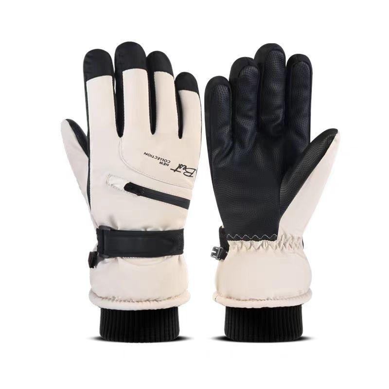 Unisex Winter Ski Gloves Thick Fleece Lined Windproof Touchscreen Warm Cycling Outdoor Riding