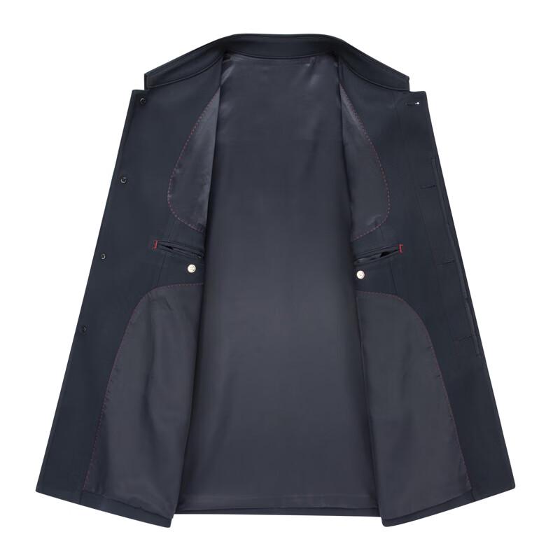 ROMON Men's Mid-Length Business Trench Coat