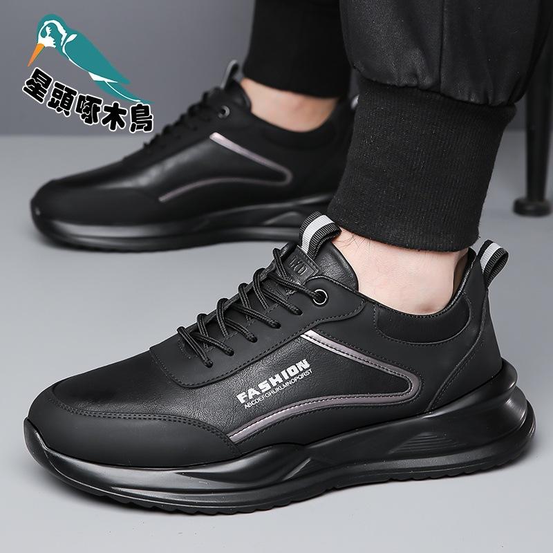 2025 popular men's shoes four seasons tide with solid color sports shoes breathable mesh single shoes shoes
