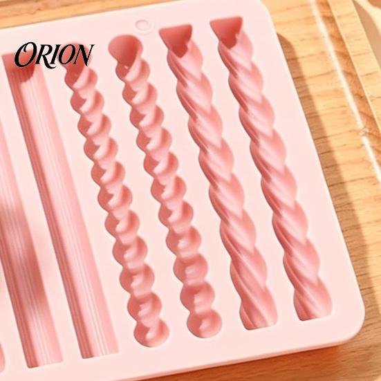 Nonstick Candy Making Tool Silicone Chocolate Rod Mold, 12 Cavity Non-stick Baking Tray, Heat Resistant Pretzel Bar Tray Flexible Strip Mold for Oven