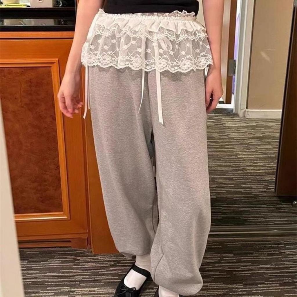 Fashionable Lace Apron Skirt With Multiple Ties And Half-Curtain Hem