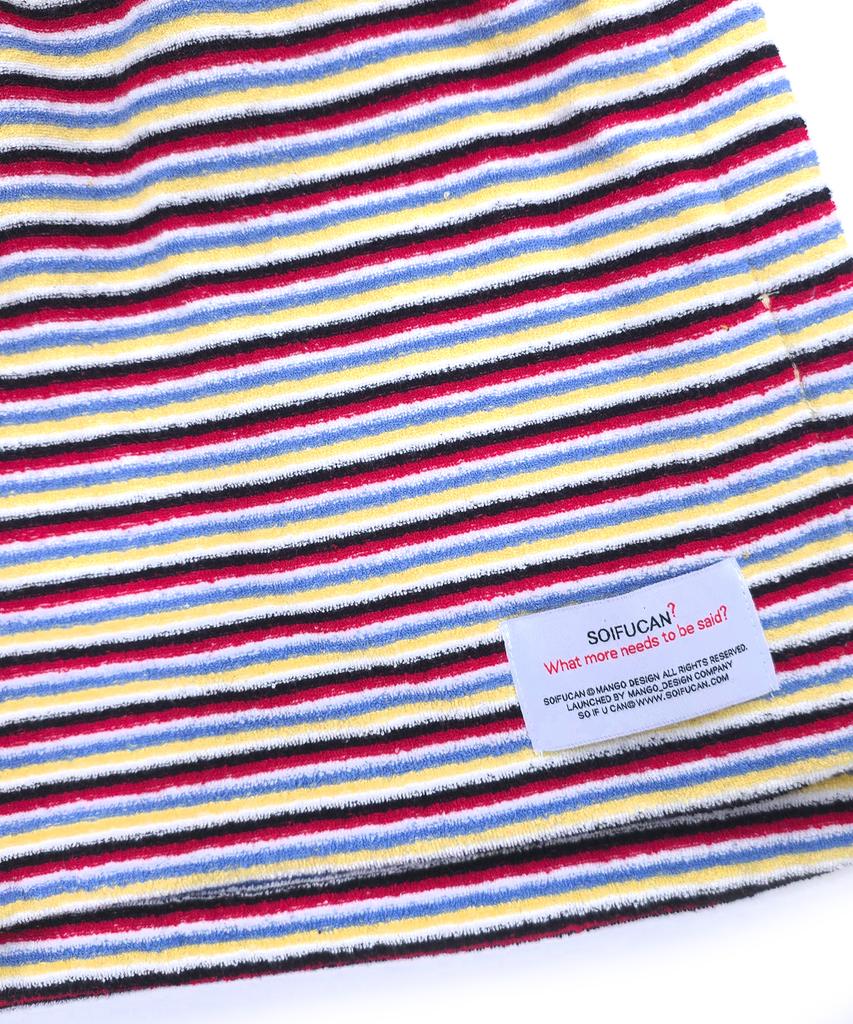 Soipeuyukaen Retro Striped Terry Shorts