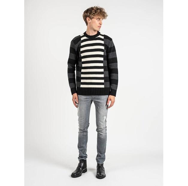 Свитер Les Hommes Wool Stripes Round Neck Jumper EU L