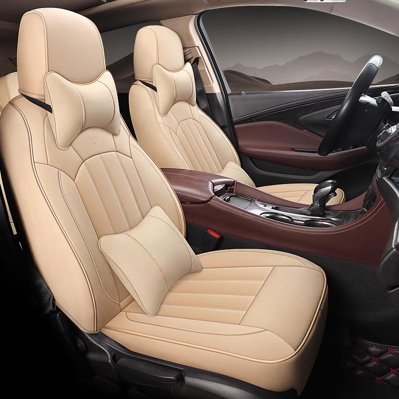 Strapazierfähiges Ganzjahres-Ledersitzkissen für Buick Verano - 5-Sitzer, Vollumfassendes Design