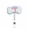 Acrylic Apple Dog Nurse Doctor Hospital Badge Reel Retractable ID Badge Holder With 360 Rotating Alligator Clip Name Holder