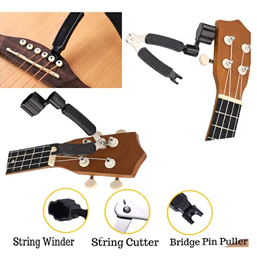 25Pcs Guitar Setup Kits Repairing Tools with String Action Ruler Luthier File Guitar Bridge Pins for Guitar Ukulele