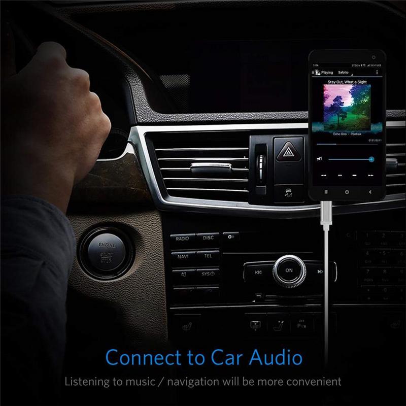Type-C To 3.5mm Audio Cable Car Headphone Speaker Type C Converter Jack Aux Cord (Digital Version)