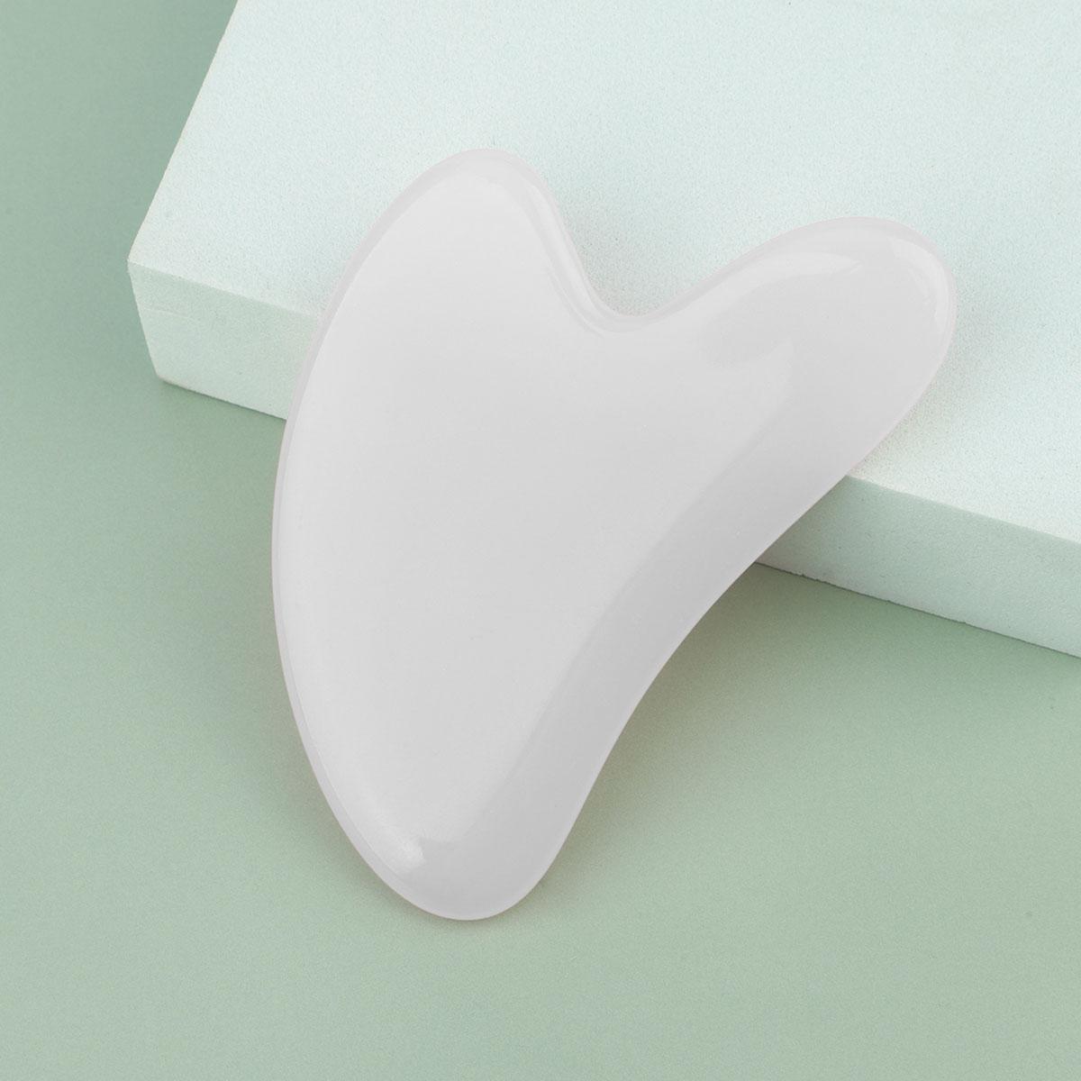 

Gua Sha Board Facial Scraping Scrapping Plate Natural Resin Face Spa Massager Guasha for Neck Back Body Beautiful Tool білий