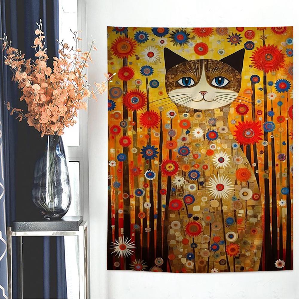 

Густав Климт Художественная Картина Настенный Богемный Гобелен для Гостиной Дома Комнаты в Общежитии Декор Японский Гобелен 50x70cm