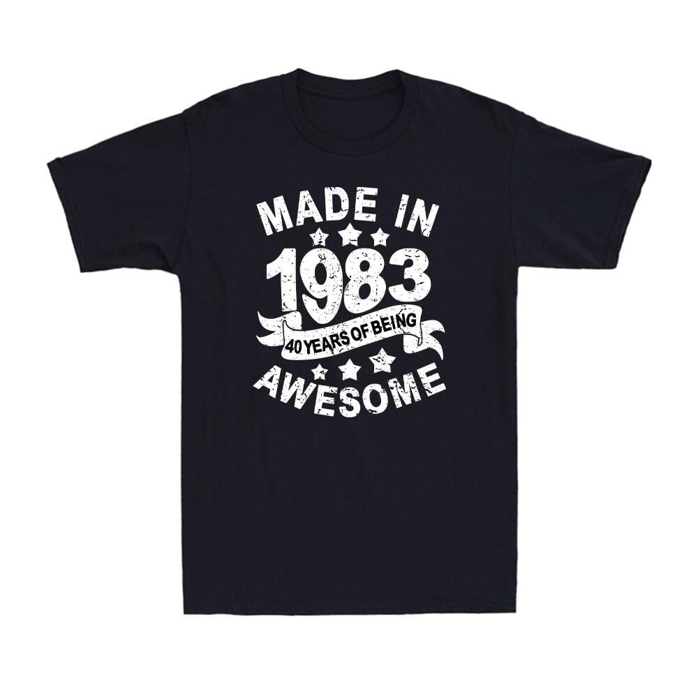 Made In 1983 40 Years Of Being Awesome Vintage 40th Birthday Gift Men s T-Shirt S