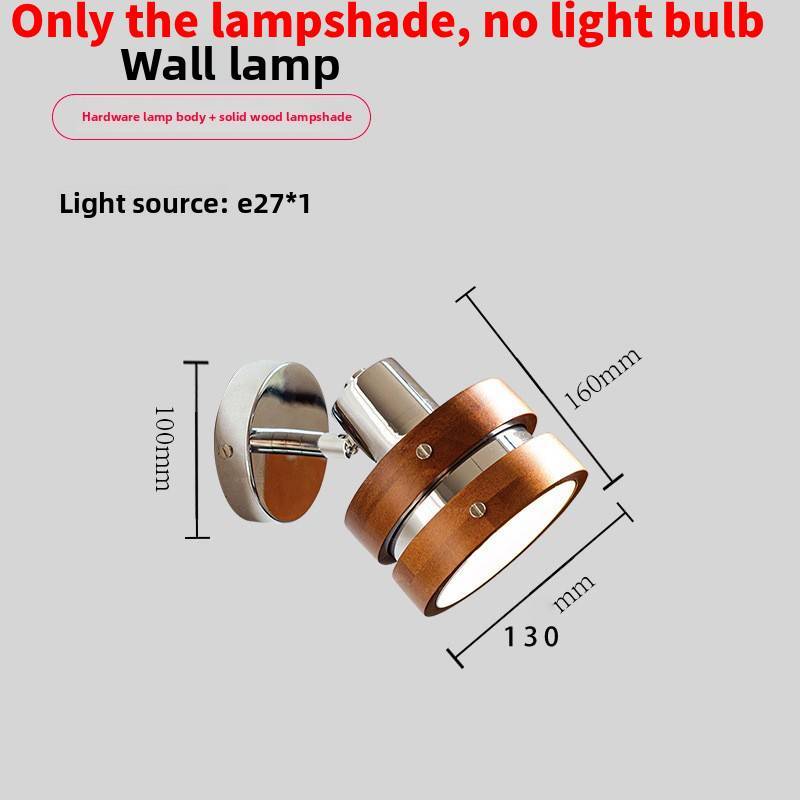 Nordic Wall Lamp With Wooden Shade For Bedroom Decor And Smart Tmall Genie Integration