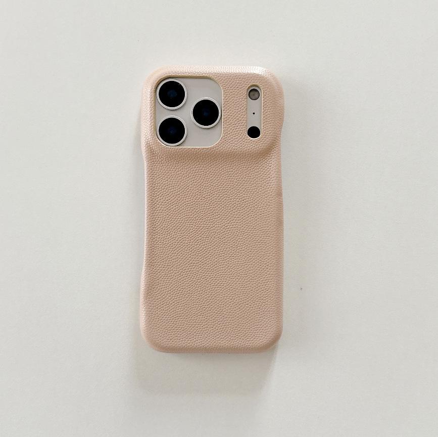 Luxury Leather Textured Phone Case with Lanyard for Apple 15 & 16