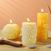 Honeycomb Cylinder Sphere Silicone Candle Mold Bee Daisy Relief Handmade Pillar Plaster Ornament Mould Candle Making Supplies