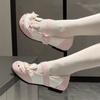 Lo shoes flat single shoes female sweet cute pink spot bow big head kitten jk uniform shoes