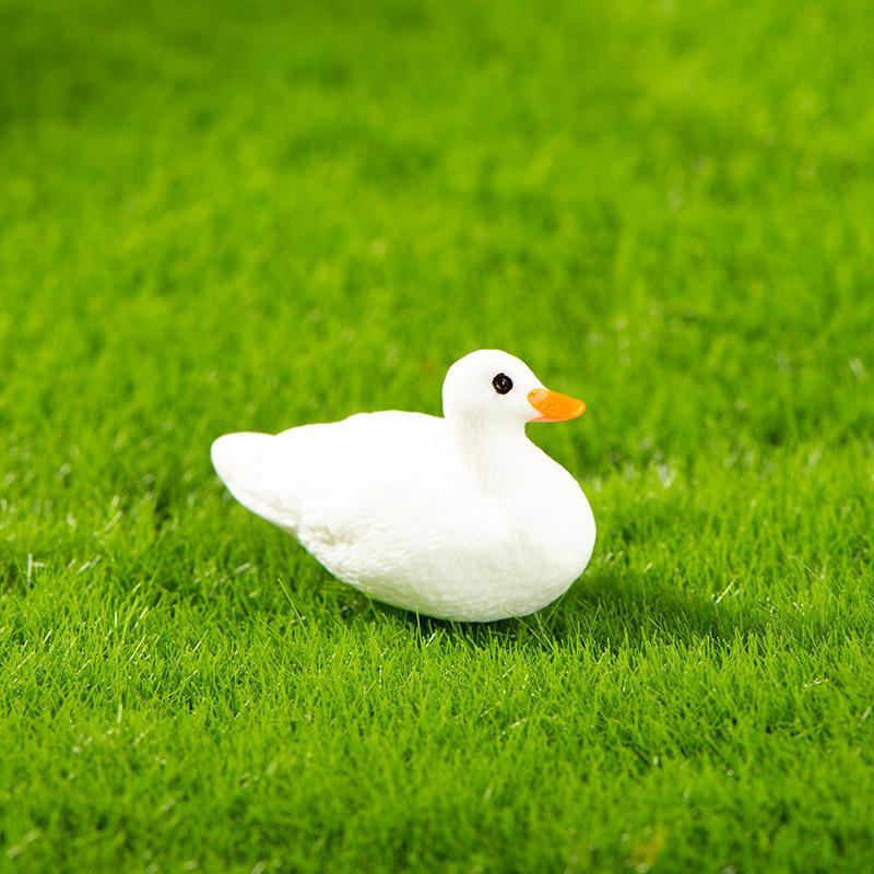 5Pcs Mini Duck Duckling Model Moss Micro-Landscape Creative Adorable Figurine Decorative Miniature Office Desk Ornament