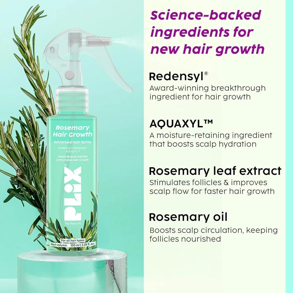 THE PLANT FIX Duo przeciw wypadaniu włosów z rozmarynem do wzrostu włosów Szampon + Spray 300ml