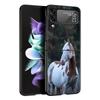 Animal Horse Phone Case For Samsung Galaxy Z Flip 6 5 4 3 Shell For Samsung Z Flip3 Flip4 Flip5 Flip6 Black Hard PC Cover