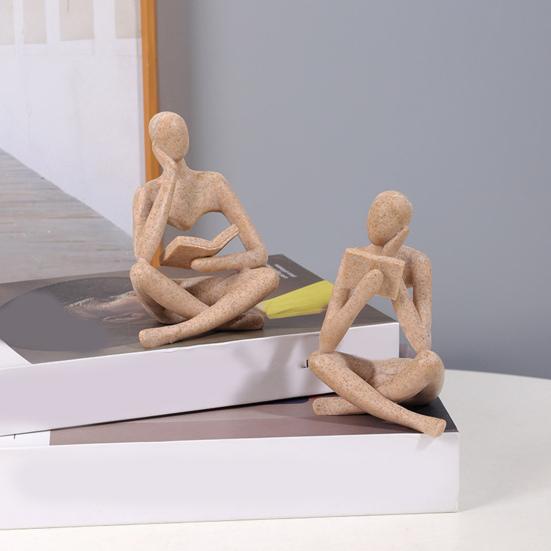 Abstract Thinker Resin Ornament Delicate Colors Fine Textures Realistic Poses Living Room Light Luxury Decorations