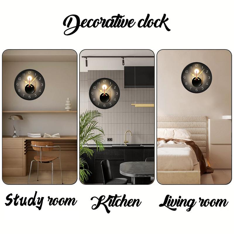 Modern Minimalist Wooden Round Silent Hanging Wall Clock, Suitable For Living Room, Office, Study Room, Bedroom, Home Decoration