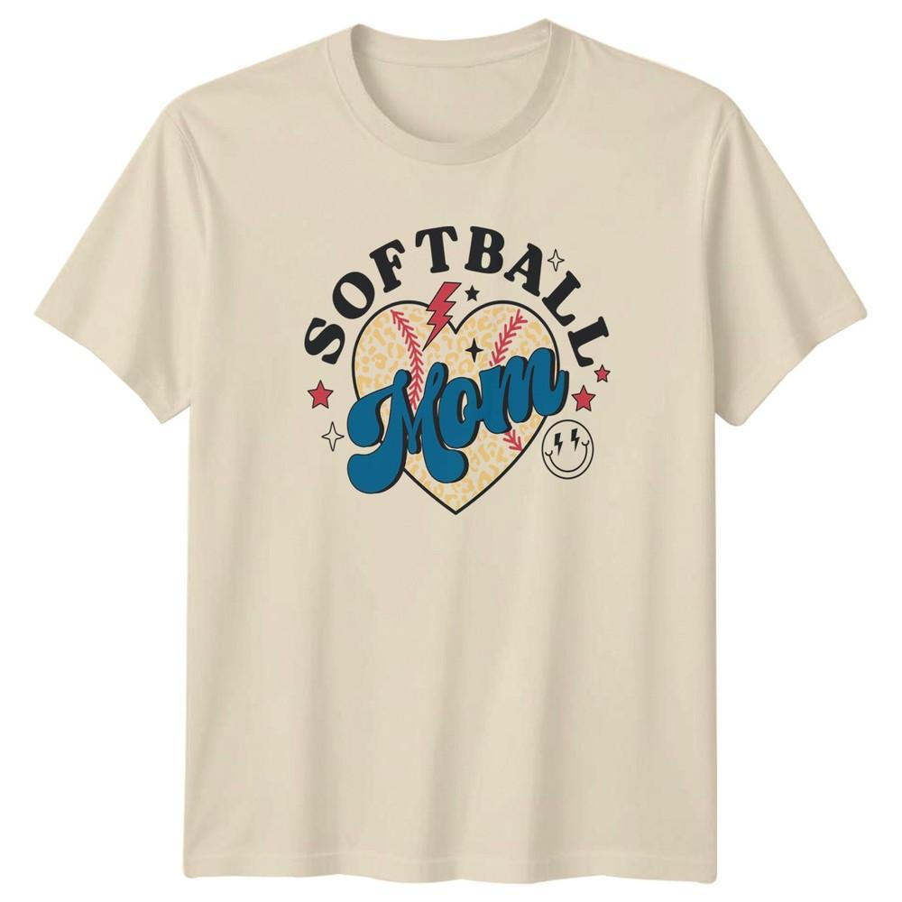 Softball Mom Unisexs TShirt Sports Mom Softball Birthday Gift For Her