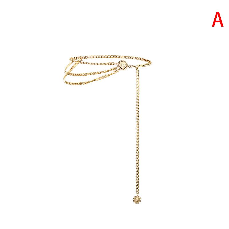 Dames Sexy Zilver Goud Meerlagig Retro Kwastjes Taille Riem Ketting Lichaams Sieraden