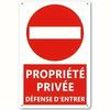 [Durable Vintage Metal Sign] Durable Vintage Metal Sign - 'Private Property No Entry' Wall-Mounted Outdoor Decor, English French