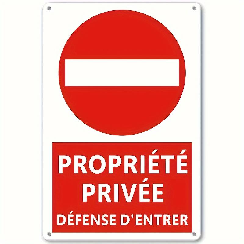 [Durable Vintage Metal Sign] Durable Vintage Metal Sign - 'Private Property No Entry' Wall-Mounted Outdoor Decor, English French