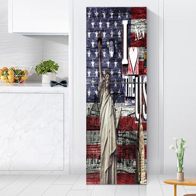 

Наклейки с розами на холодильник, обои для кухни, виниловый плакат, наклейка на холодильник, домашний декор, спальня, новогоднее украшение 60x180cm(1 pcs)