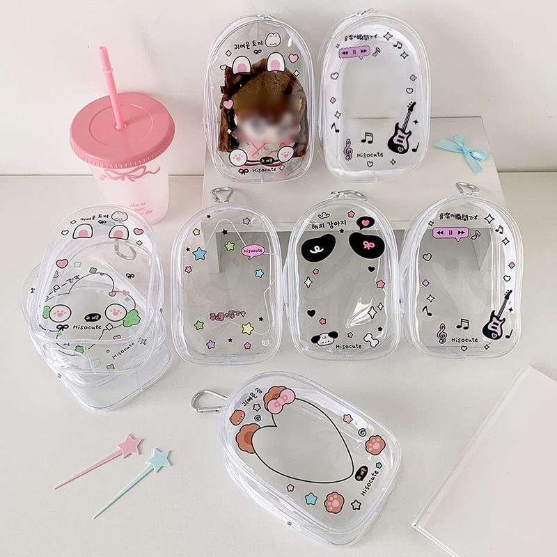 Cartoon Pattern High Transparency Portable Pendant Garage Kit Storage Bag Fashion Accessories Display Lipstick 5 Styles