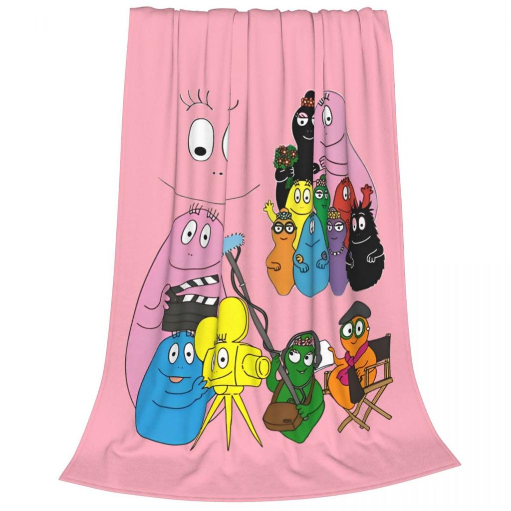 Barbapapa Love Blankets Flannel Funny Warm Throw Blanket for Home Restaurant Spring Autumn