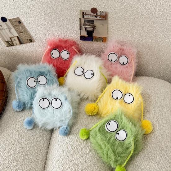 1 Paire Chaussettes Polaire Imitation Vison Femme Ultra Chaud Yeux Grands 3D Dessin Animé Chaussettes Coupe Élastique Doux Épais Confortable Chaussettes Thermiques