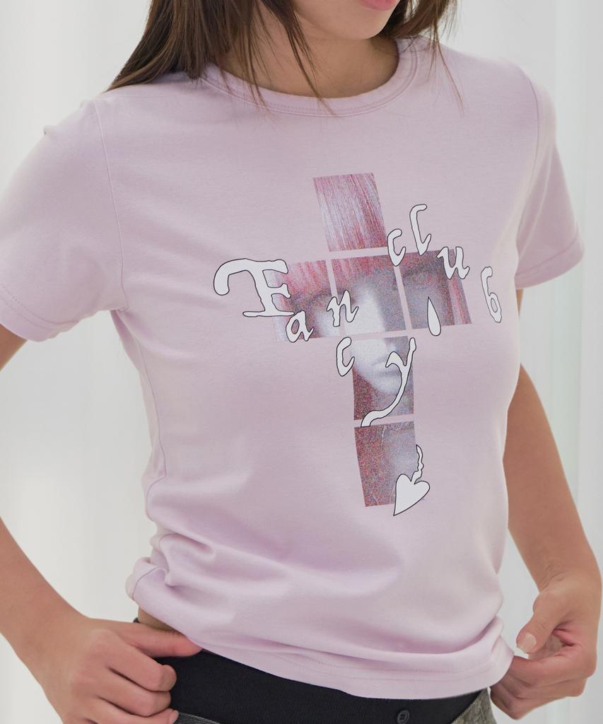FANCY CLUB Cross Kira Tee (Pink) F26Qb054