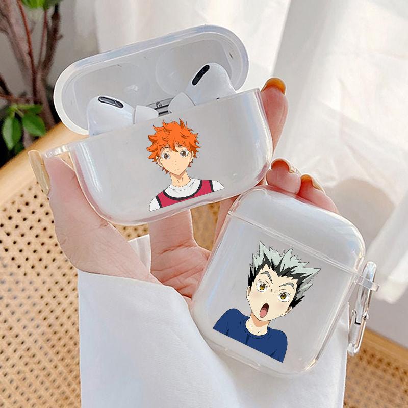 

Хайкюу!! Прозрачный чехол из ТПУ для Apple Airpods Pro 3 2 1, чехол Hinata Shoyo Kageyama, беспроводные Bluetooth-наушники, чехлы для Airpod