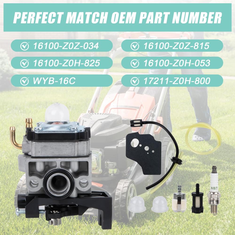 9 In 1 Carburetor Replacement Kit For Honda GX25 GX35 FG110 HHT25 HHT35 WYB-16C OEM 16100-Z0Z-034 16100-Z0Z-815 Carburetors Jets 1