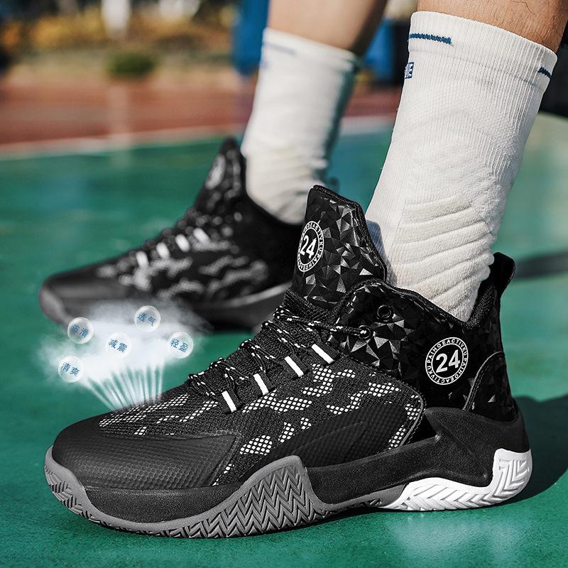 Basketballschuhe Herren Herbst neu atmungsaktiv tatsächliche Kampf-Sneaker große Größe Jugend Sport Herrenschuhe