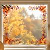 Maple Leaf Window Stickers Harvest Festival Static Glass Sticker Autumn Clings with Leaves Sunflowers And Reusable Seasonal Decor Berries Prints PVC