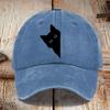 Fun Little Black Cat Printed Visor Baseball Cap  For Man Women Hiking Fishing Vacation