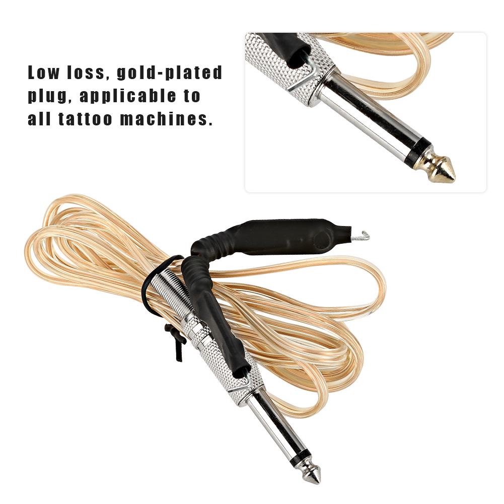 Transparent Heavy Duty Silicone Soft Tattoo Clip Cord for Tattoo Machines Power Supply Line