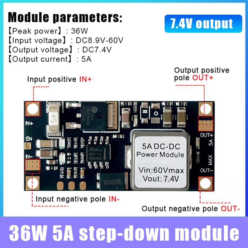 

5A Dc-Dc Step-Down Module Power Converter 6V/7.4V/8.4V Low Ripple High Efficiency For Drones Industrial Control Module 7.4V