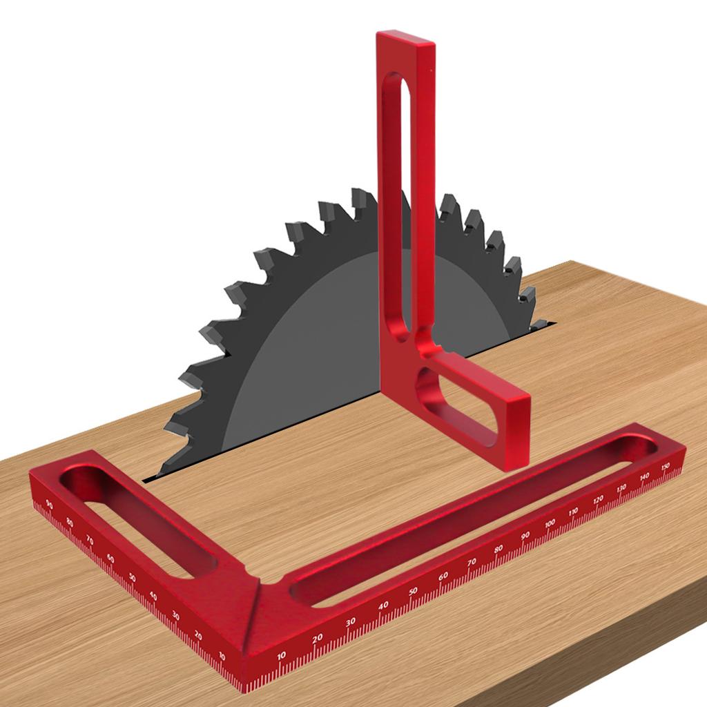 Squadra ad Angolo Retto per Falegnameria Squadra da Falegname in Alluminio Righello di Misura Altezza Calibratore ad Angolo Retto 90° per Progetti di Lavorazione del Legno