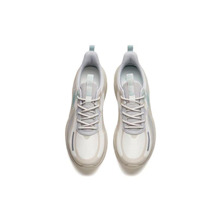 Anta Ling Yun Soft Comfortable Shock Absorbing Durable Low Top Running Shoes Men Sneakers Gray White Green 112225541R-7