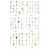 Artificial Flower Stickers Assorted Styles Floral Decorative Scrapbook Stickers Flowers Plant Series Decals for Laptop