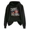 Ladies Fashion Casual Long Sleeve Printed Round Neck Hoodie Pullover Top