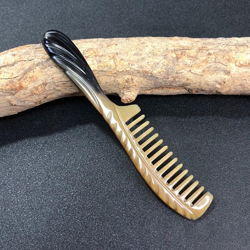 Natural Horn Comb Fine Tooth Comb Anti Static Hair Comb Care Hair Massage Comb Handmade Of Ox Horn Comb