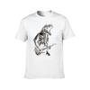 Rock & Roll Music Concert Festival Dinosaur T-rex Guitar T-Shirt cotton tshirt 100% t shirt for man 100 percent cotton T-Shirt