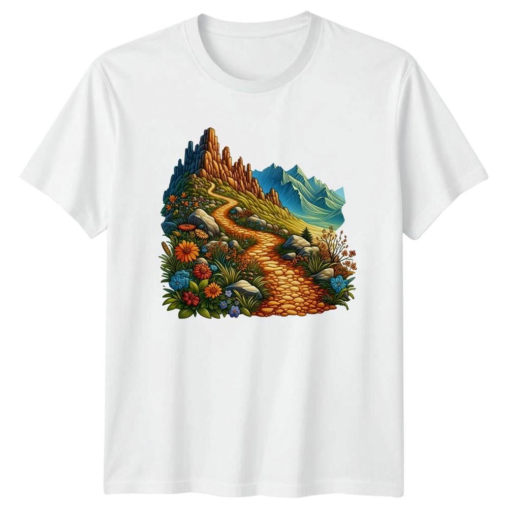 Mountain Path Hiking TShirt Mountain Trail Hiking Gift For Him And Her S