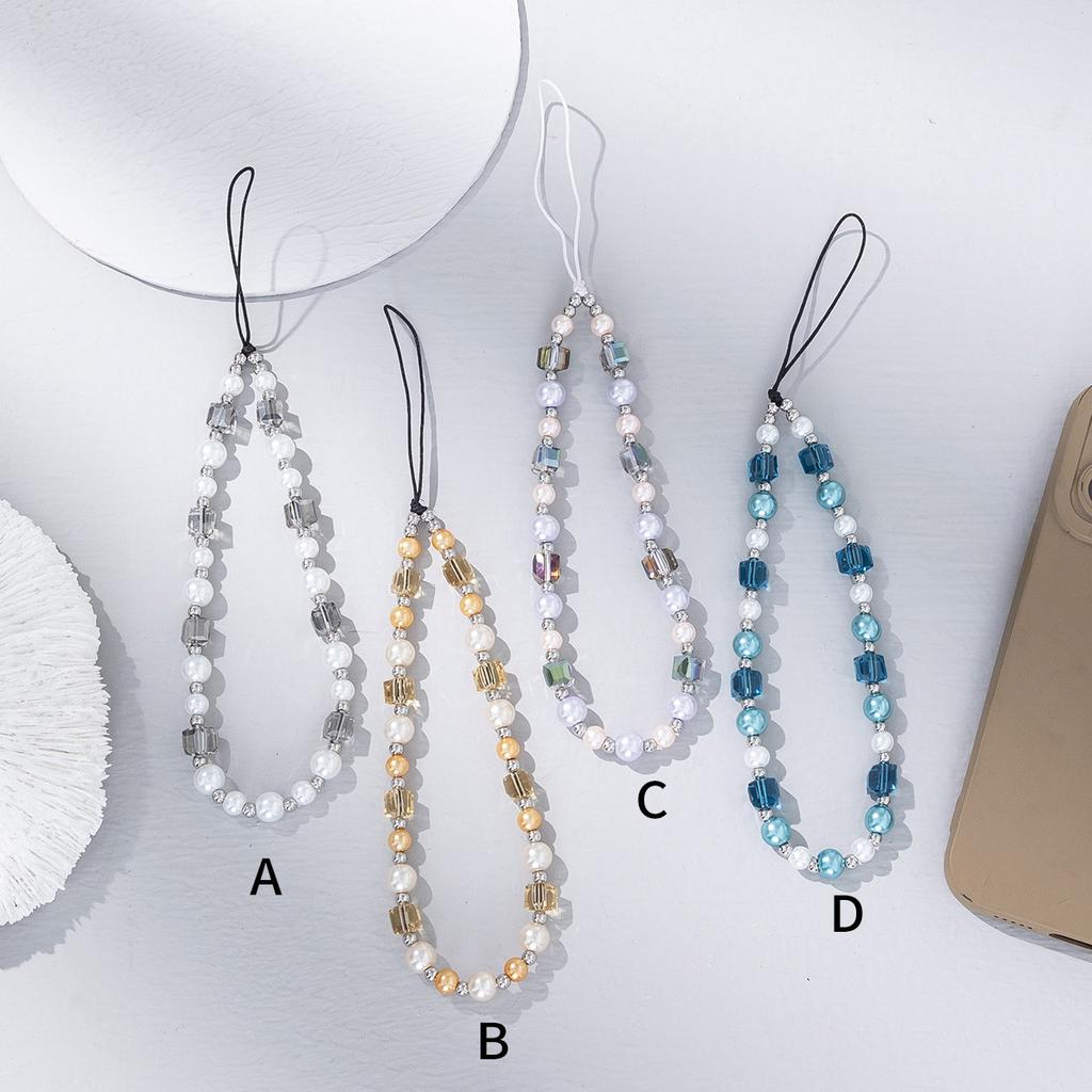 Original short beaded mobile phone chain DIY color versatile pendant ccd universal mobile phone chain keychain lanyard spot